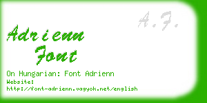 adrienn font business card